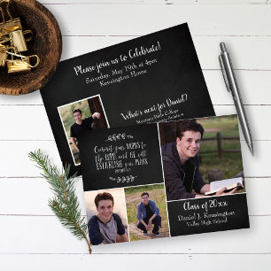 Christian Studenten Bible Verse Photo Collage Inbjudningar