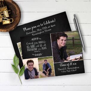Christian Studenten Bible Verse Photo Collage Inbjudningar