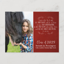 Christian Studenten Bible Verse | Rustic Red Vykort