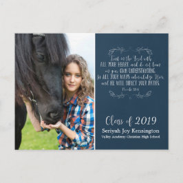 Christian Studenten Bible Verse | Rustik Blue Vykort