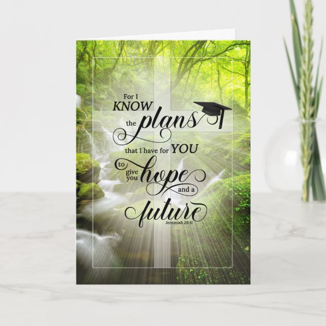 Christian Studenten Grattis Forest Bäck Kort (Framsida)