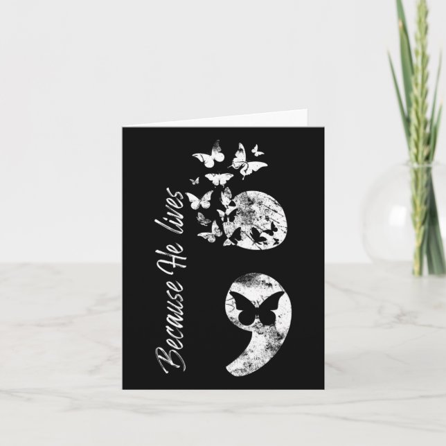 Christian Suicide Prevention Awareness Semiolon G Kort (Framsida)