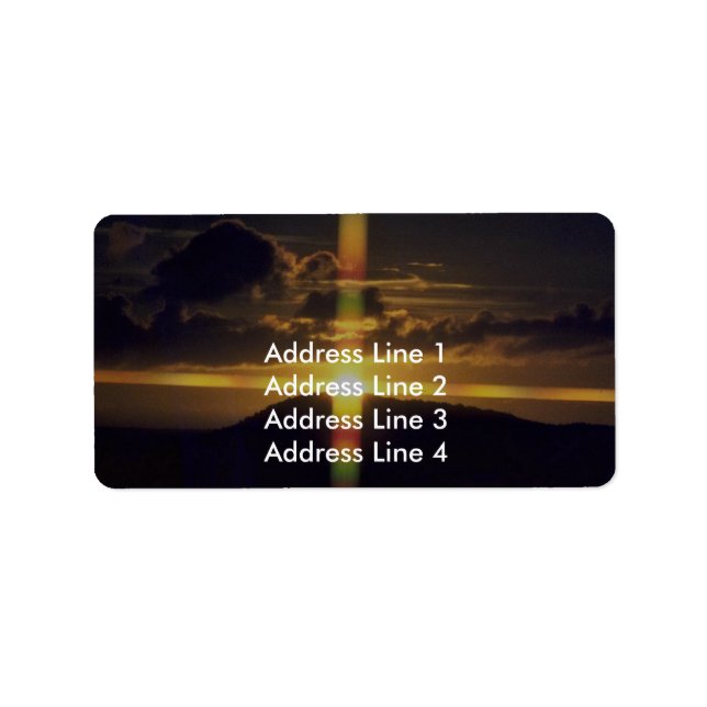 Christian Sunset Adressetikett (Framsidan)