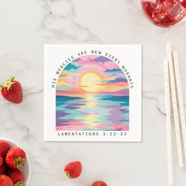 Christian Sunset Bible Verse Pappersservett (Insitu)