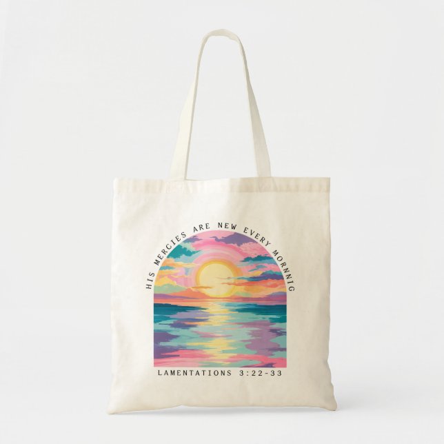 Christian Sunset Bible Verse Tygkasse (Framsidan)