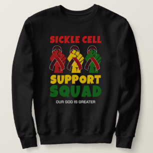 Christian SUPPORT SQUAD - Sickle Cell Awareness Lång Ärmad Tröja
