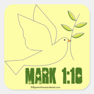 Christian Symbol Fyrkantigt Klistermärke