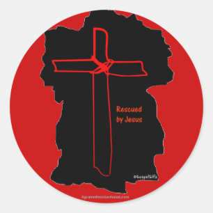 Christian Symbol Runt Klistermärke