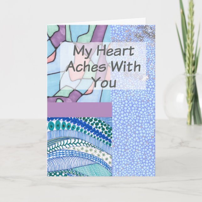 Christian Sympathy Card Collage Design Kort (Framsida)