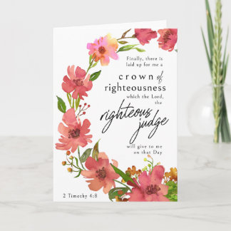 Christian Sympathy Card - Crown of Righteousness Kort