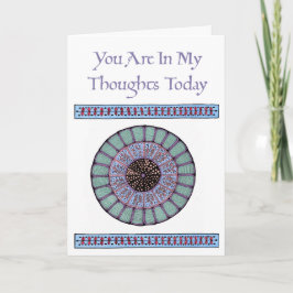 Christian Sympathy Card Lila Grönt Medallion Kort
