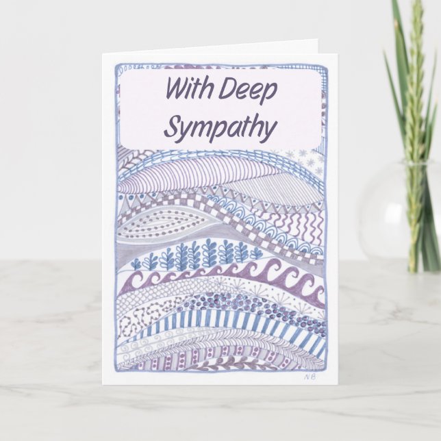 Christian Sympathy Card Lila Strids design Tack Kort (Framsida)