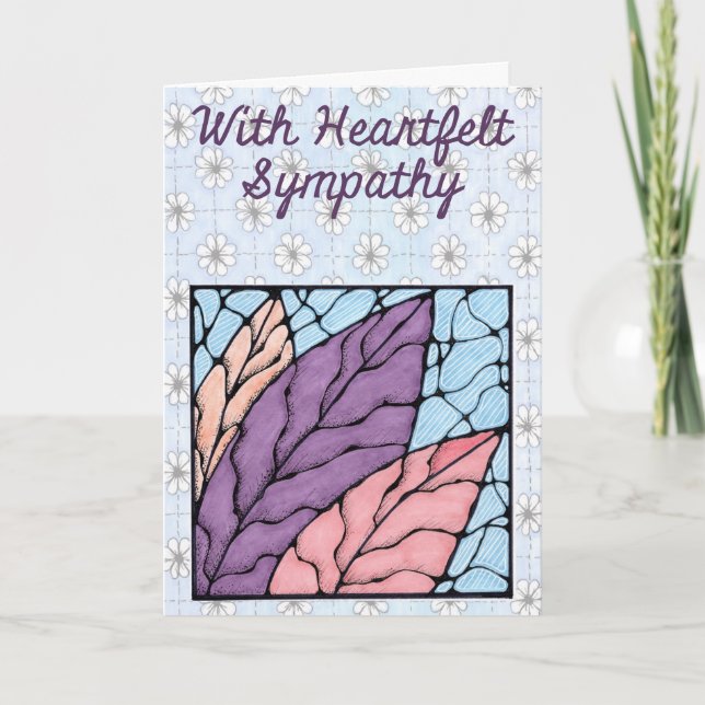Christian Sympathy Card Löv Design Kort (Framsida)