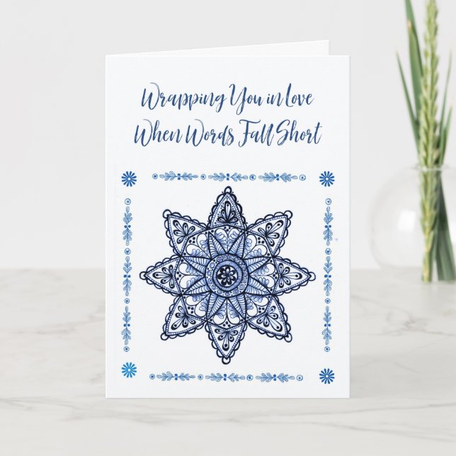 Christian Sympathy Card med blå stjärna Kort (Framsida)
