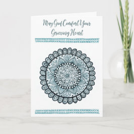 Christian Sympathy Card med Grönt Medallion Kort