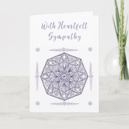 Christian Sympathy Card med Lila Medallion Kort