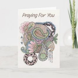Christian Sympathy Card Multi-color Doodle Art Tack Kort