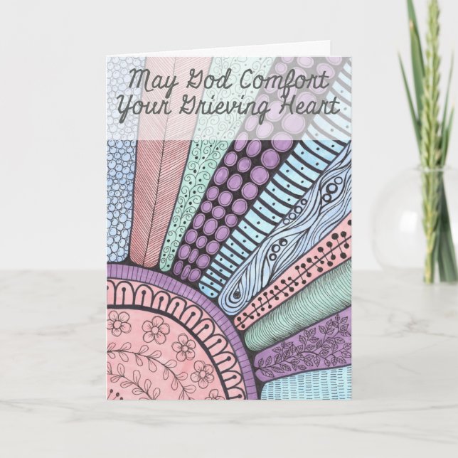 Christian Sympathy Card Sunburst Kort (Framsida)