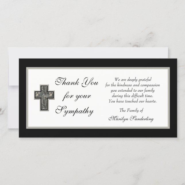 Christian Sympathy Tack Photo Card Kort (Framsida)