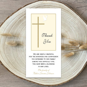 Christian Sympathy Tack Photo Card Kort