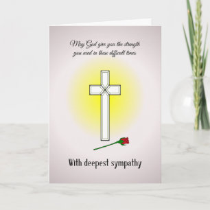 Christian sympati för kor med rosenknopp kort