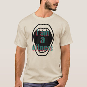 Christian T-shirt, jag är vittne. T Shirt