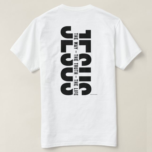 Christian T-Shirt - Jesus hela vägen (Design baksida)