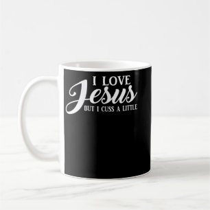 Christian T-Shirt Women i Kärlek Jesus, men jag me Kaffemugg