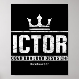 Christian T Shirt Women Manar   Seger i Jesus Bib Poster