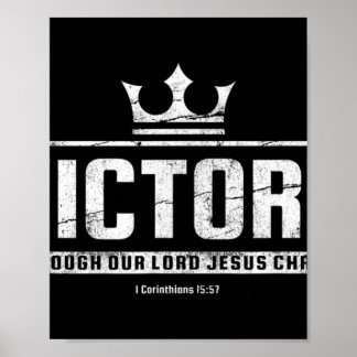 Christian T Shirt Women Manar | Seger i Jesus Bib Poster
