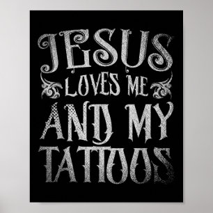 Christian Tatto Artist Jesus Kärlek mig och min Ta Poster
