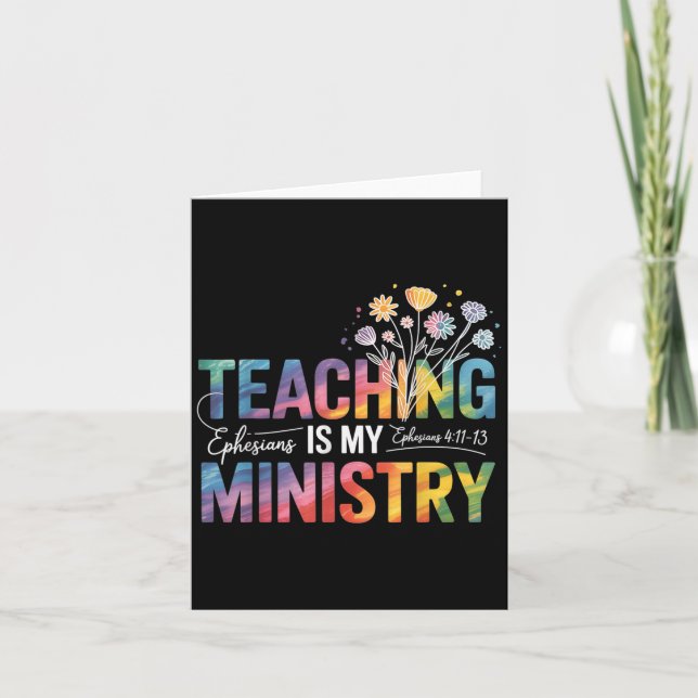 Christian Teacher Mission Quote - Ephesens 4_11- Kort (Framsida)