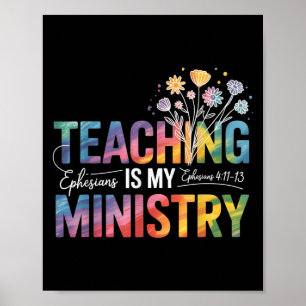 Christian Teacher Mission Quote - Ephesens 4_11- Poster
