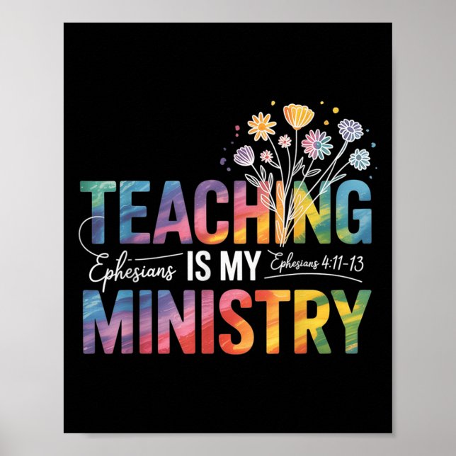 Christian Teacher Mission Quote - Ephesens 4_11- Poster (Framsidan)