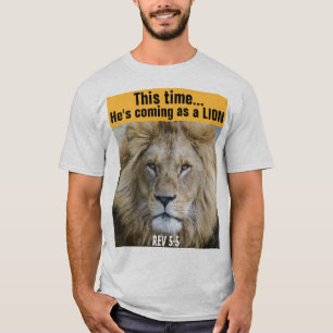 CHRISTIAN TEES, JESUS KOMMER DENNA GÅNG SOM LEJON T SHIRT