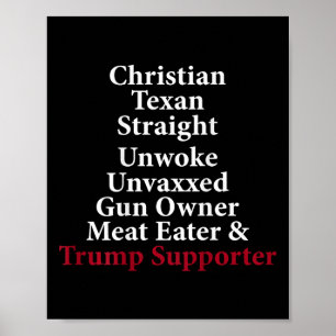 Christian Texan Rak UnVakan Gun Owner Trump (o) Poster