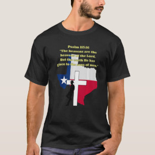 Christian Texas Cowboy Religiösa Prayer Jesus Bibl T Shirt