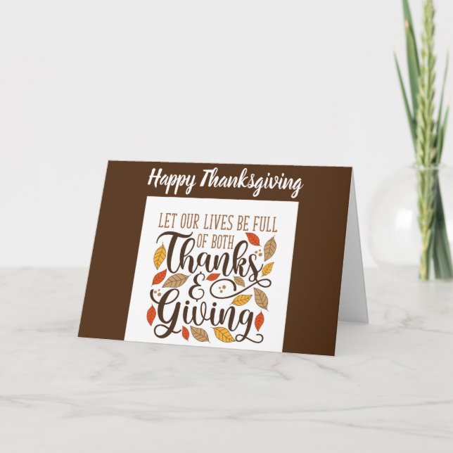 Christian Thanksgiving-kort Helgkort (Framsida)
