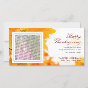 Christian Thanksgiving Photo Card Julkort