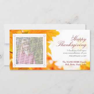 Christian Thanksgiving Photo Card Julkort