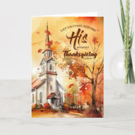Christian Thanksgiving Psalm Scripture Church Helgkort