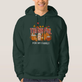 Christian Thanksgiving Pumpkin THANKFUL Family Hoodie