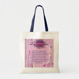 Christian The Blating Rosa Blommigt Bible Verse Tygkasse