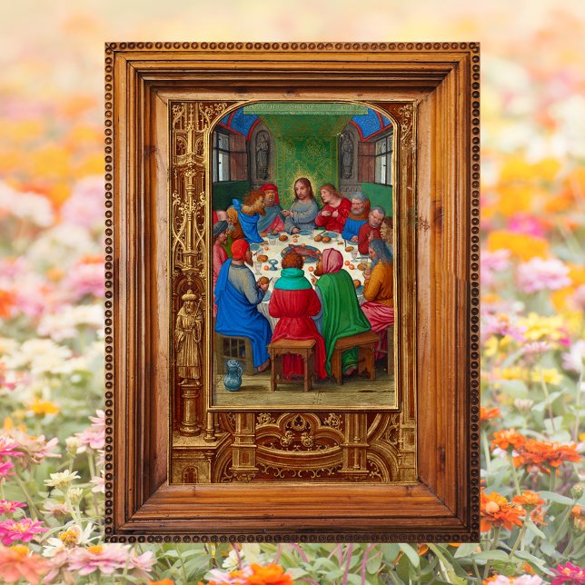 Christian The Last Supper Jesus Eucharist Påsk Poster (Religious Christian Catholic The Last Supper Jesus Christ Eucharist Holy Communion Easter Poster)