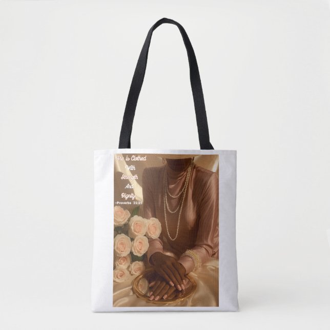 Christian Tote Bag/Bible Verse, inspirationell Tygkasse (Framsida)