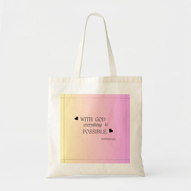 Christian Tote Bag Tygkasse (Framsidan)