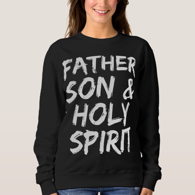 Christian Trinity Gift för manar Far Son & Heliga  T Shirt (Framsida)