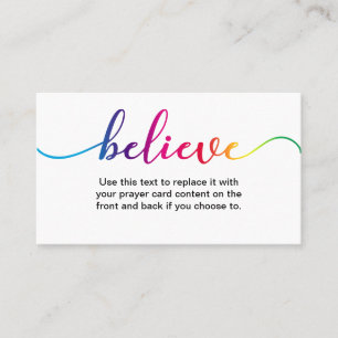 Christian Tro Prayer Cards Visitkort