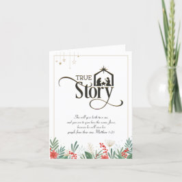 Christian True Story jul Bible Verse Helgdag Helgkort