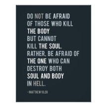 Christian Trust Bible Verse matthew 10:28 Sanning